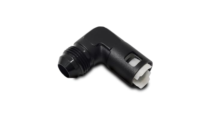 90 Degree Vibrant Aluminum AN to Female Quick Connect -8AN - 0.375in Hose Size