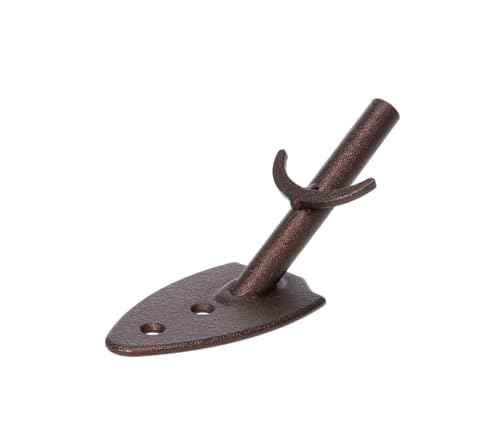 Skull Hooker Big Game Hook Powder-Coated Steel Flush Display Wall Mount, Mounts Bear, Deer & Antelope Specie Skulls, Brown