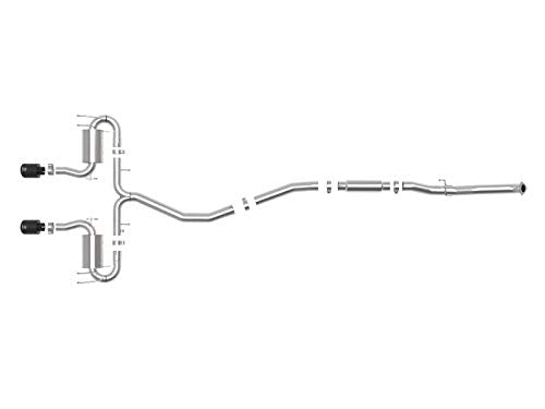 Takeda aFe Power 49-36624-B 3 IN 304 Stainless Steel Cat-Back Exhaust System w/Black Tips