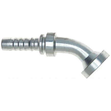 Gates GlobalSpiral 16GS-20FLH45M Couplings, Code 62 O-Ring Flange Heavy, Zinc Plated Carbon Steel, 6.22", 45° Bent Tube, 1" ID