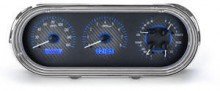 Chevy Nova 1963-65 VHX System, Carbon Fiber Face - Blue Display