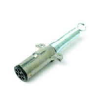 7 Way Custer Products Metal Semi Trailer Light Connector Round Split Pin Receptacle