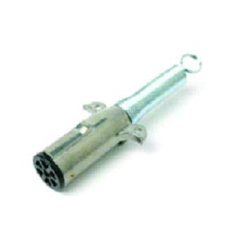 7 Way Custer Products Metal Semi Trailer Light Connector Round Split Pin Receptacle