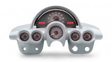 Dakota Digital 58-62 Corvette Chevy Analog Dash Gauge Carbon Red VHX-58C-VET-C-R