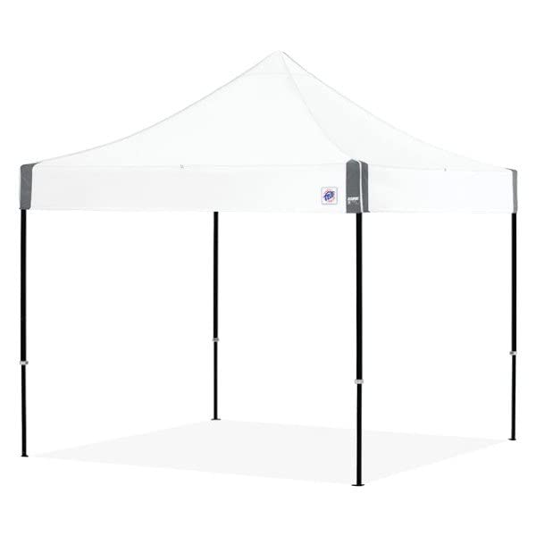 E-Z UP Instant Shelter Eclipse Canopy, 10' x 10', Black Steel Frame and Professional Grade White Top