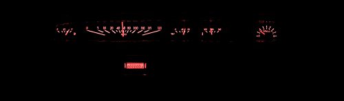 Dakota Digital VHX-61F-GAL-K-R Gauge System Analog Dash Compatible with Ford Galaxie 1961, Black Alloy Style, Red Backlighting