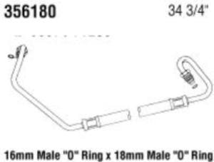 Power Steering Gates 356180 Hose Assembly Pressure Line