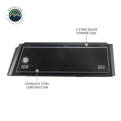 Truck Cap Overland Vehicle Systems Expedition W/Full Wing Doors, Front and Rear Windows & 3rd Brake Light Full Bolt On (Compatiable with GM Silverado/Sierra 1500-5.8 ft. Bed 2019-2024)