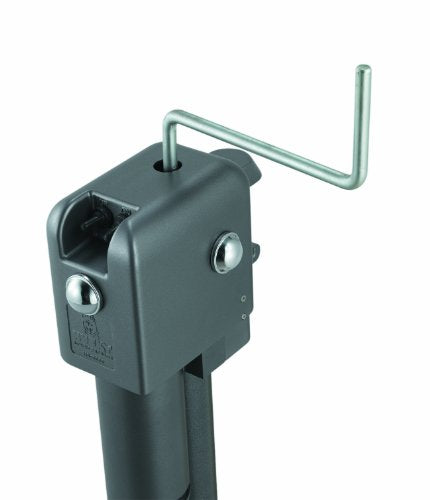 Brute Husky Towing 87247 Electric Trailer Tongue Jack 4500 lb Capacity 18 Inch Travel 6 Inch Drop Down Leg 3 LED Work Lights Bolt-On Gray