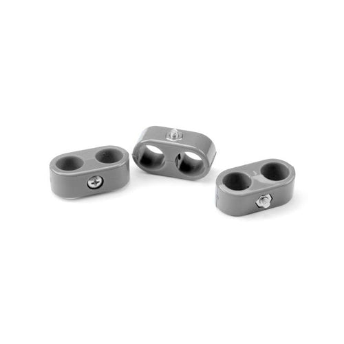 Double Place T-CLAMP, 5/8"-5/8", 3 Pieces, Gray