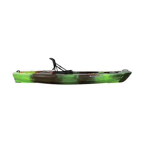 Pescador Pro 10 Perception Kayaks | Sit on Top Fishing Kayak with Adjustable Lawn Chair Seat | Large Front and Rear Storage | 10' 6" | Moss Camo