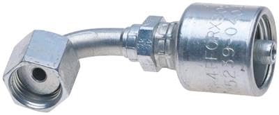 90 Bent Tube Female Flat-Face O-Ring Swivel (MegaCrimp)