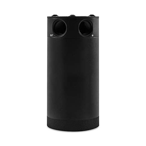 Mishimoto XL Baffled Oil Catch Can, MMBCC-CBTWO-XLBK 2-Port