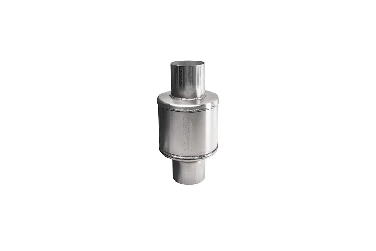 304 Stainless Steel Corsa Pro Series Packed Resonator (Weld In) (2-3DB) - Brushed (PKM2010)