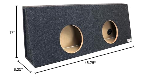 Dual Sealed Bbox 10 Inch Subwoofer Enclosure - Accu-Tuned Sealed Subwoofer Boxes & Enclosures - Subwoofer Box Improves Audio Quality, Sound & Bass - Fits 1999-2007, Ford F250/F350/F450 Crew Cabs