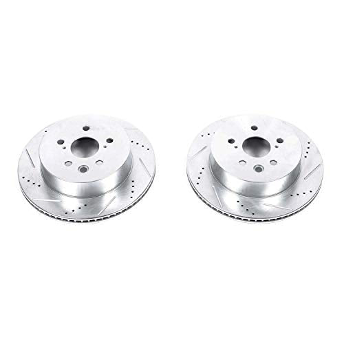 Power Stop Rear JBR1148XPR Drilled & Slotted Evolution Rotor Pair For Lexus GS, Lexus GS350, Lexus GS430, Lexus GS450h, Lexus GS460, Lexus IS250, Lexus IS350 [Model Specific]