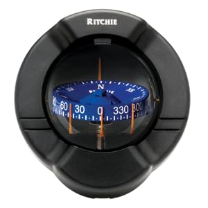 Ritchie SSPR2 Navigation Compass Bulkhead 3.75combi Black