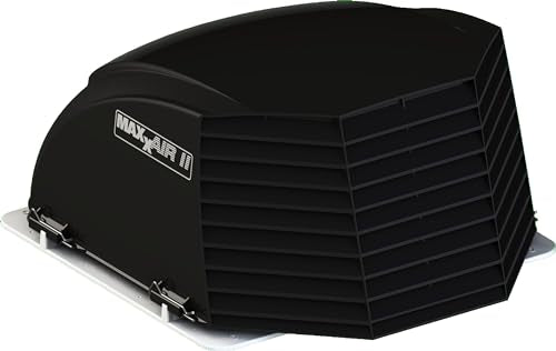 Maxx II MAXXAIR 00-933082 Standard Vent Cover, One Piece Design, Super Tough Wind Resistant Cover for Roof Vents, Black