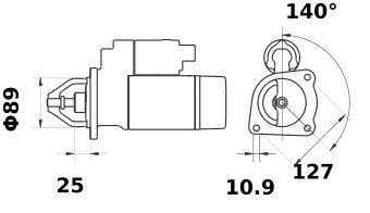 Starter Mahle - MS355