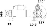 Starter Mahle - MS355