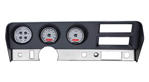 Dakota Digital VHX Analog Dash Gauges System 70 71 72 Pontiac GTO Silver Alloy Red VHX-70P-GTO-S-R