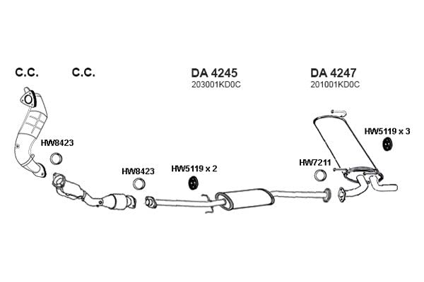 HW8423 Ansa - Exhaust Pipe Flange Gasket
