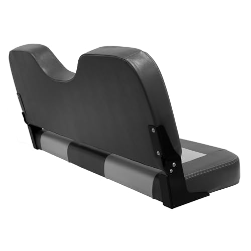 Pro Angler Wise 3342-860 Series Bass Boat 42" Fold Down Bench Seat, Charcoal/Black/Marble