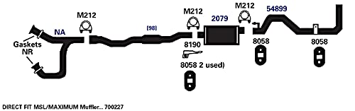 Exhaust Muffler AP Exhaust Products 2079