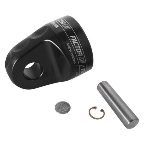ProLink Factor 55 Winch Shackle Mount for Large Overland and Military-Style Vehicles, Fits Lines Up to 1/2" Diameter - Black