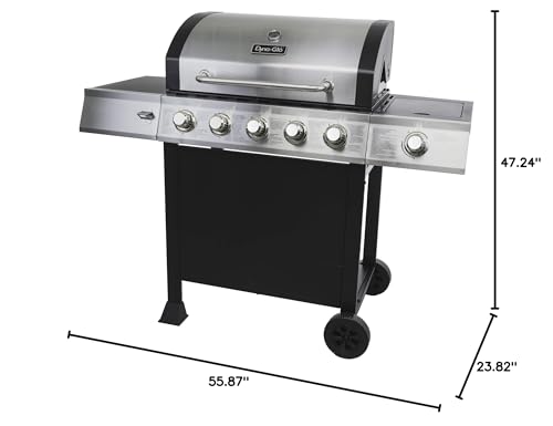 Dyna-Glo 5 Burner DGB515SDP-D Open Cart Propane Gas Grill