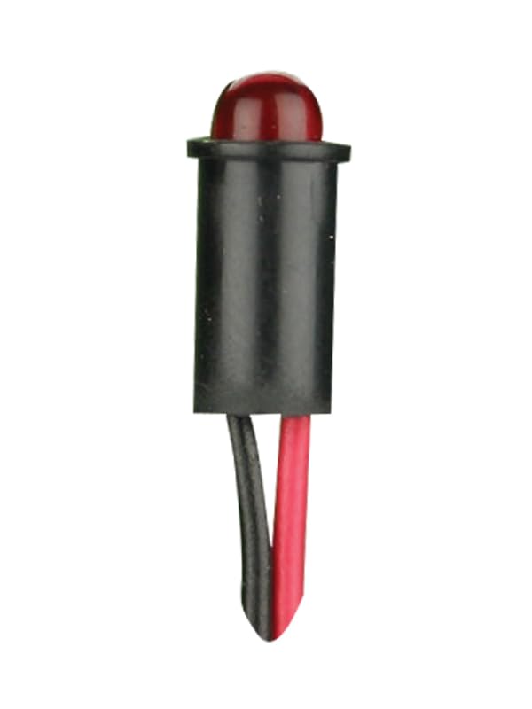 Install Bay - 12V Led Indicator Black Housing Red Steady - Package Of 10 (LED-8R12), LED Indicator