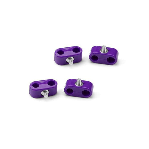 Double Place T-CLAMP, 5/16"-3/8", 4 Pieces, Purple