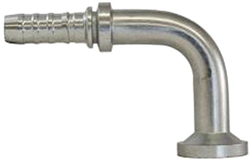 GlobalSpiral Couplings Gates 12GS-16FL90-080, Code 61 O-Ring Flange, Zinc Plated Carbon Steel, 5.04", 90° Bent Tube, 3/4" ID