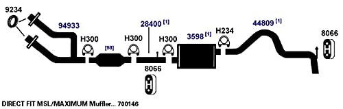 Exhaust Muffler AP Exhaust Products 3598