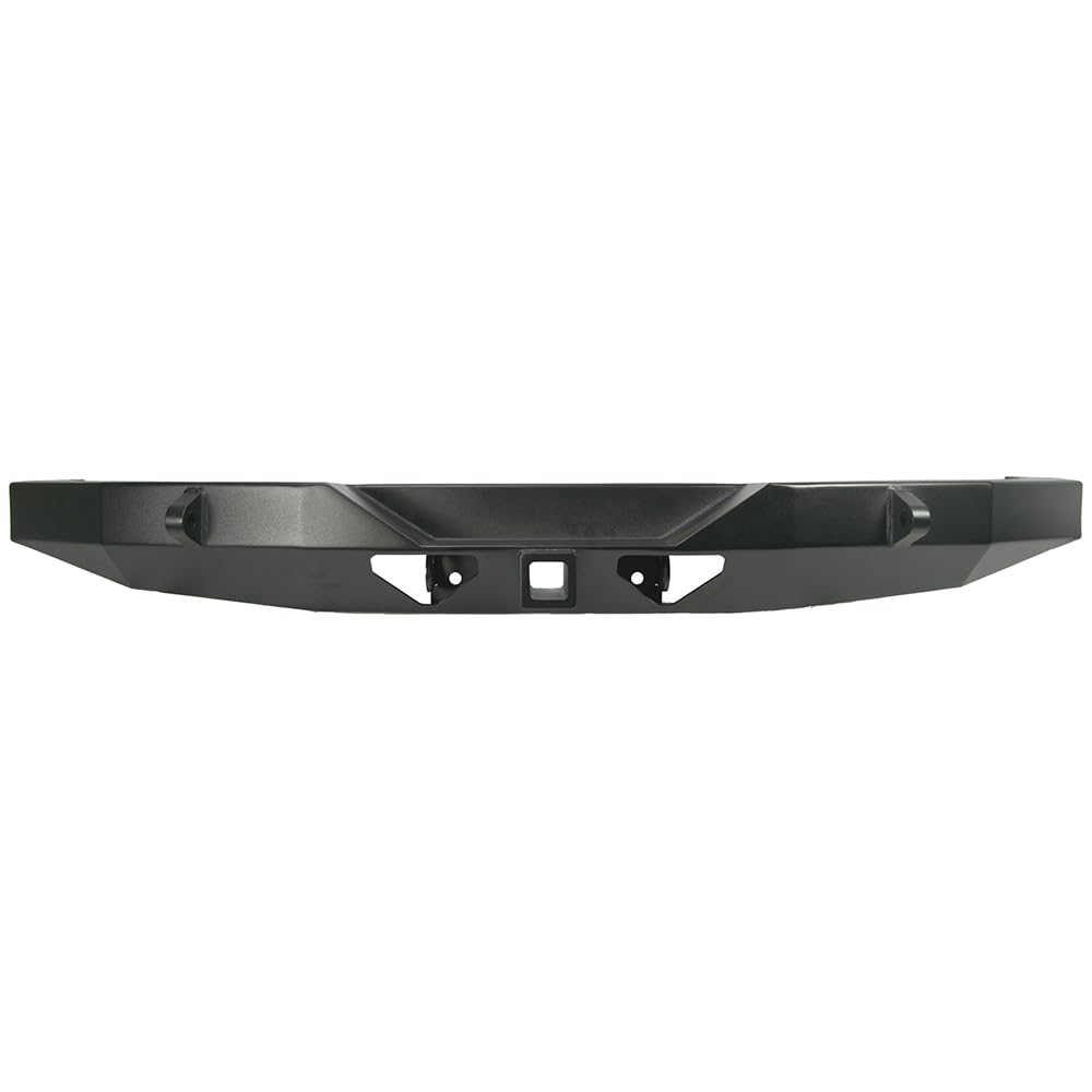 Rigid Rear Shorty Bumper Rock Slide with Shackle Points - Black Powdercoat