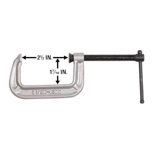 C-Clamp Wilton, 2-1/2" Opening, 1-7/16" Throat, 850 Lbs. Clamping Force (Model 1422C)