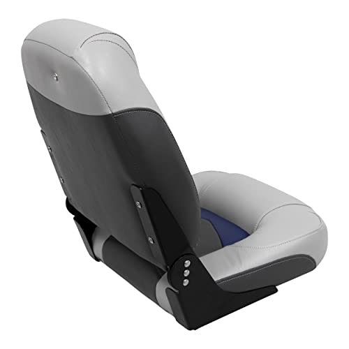 3304-1880 Wise Pro-Angler Series High Back Boat Seat Marble Grey/Blueberry/Charcoal