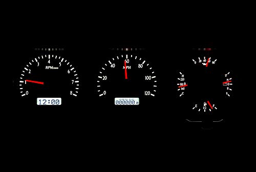 Dakota Digital VHX System-Silver Alloy Style Face Compatible with 1986-91 Jeep Wagoneer/J-Trucks w/White Display