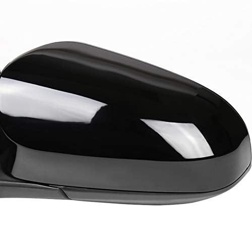 3-Pin Spec-D Tuning Glossy Black ABS Power Left Driver Side Mirror Compatible with Toyota Camry 2012-2014
