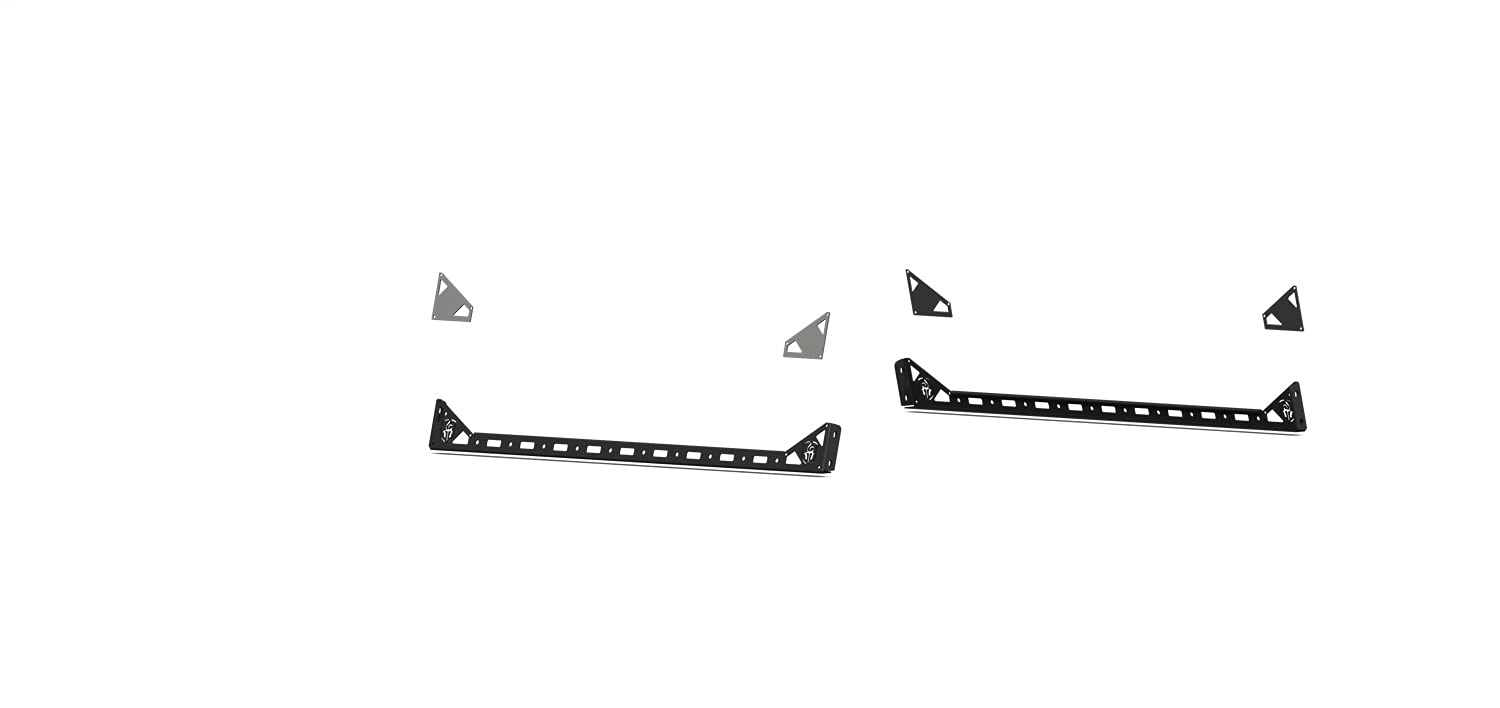 TRECK Road Armor Dual Lower 5ft Bed Mid-Size Truck Rail Mounts (Pair) (500BRS-SMK-415)