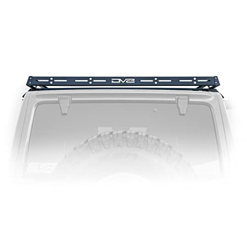Roof Rack DV8 Offroad for 2018-2025 Jeep Wrangler JL 4 Door | Hard Top | Bolt-On Installation | Multiple Tie Down Points | 200lbs Capacity | Made from 1/8” Thick Steel