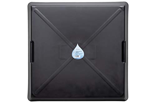Funnel King WirthCo 40092 Drip Tray - Black Plastic 22" x 22" x 1.5" - Perfect for Mini fridges, air conditioners, appliances and Machinery (Pack of 12)