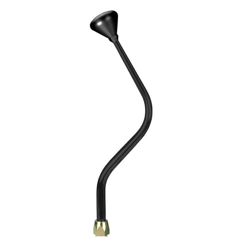 ES Shifter Lokar Performance Products Ford 6R80 Black 16" Bench Bend Lever Mushroom Black Knob