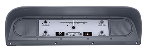 Dakota Digital HDX-67F-PU-S Analog Gauge System Compatible with 1967-72 Ford Pickup Truck Silver Alloy