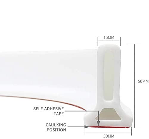 Collapsible Shower Water Dam (66Inch) Shower Barrier and Water Stopper Retention System Keeps Water Inside Threshold Suitable for Bathroom and Kitchen