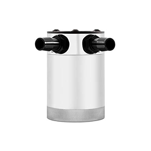 Mishimoto Compact Baffled Oil Catch Can, 2-Port, Polished MMBCC-CBTWO-P