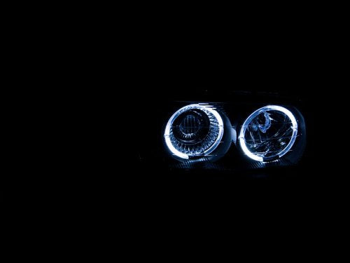 Projector AnzoUSA Halo Black Headlight - (Sold in Pairs)