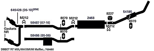Exhaust Muffler AP Exhaust Products 2468