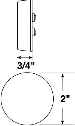 Amber Peterson 146A Incandescent Round Marker/Clearance PC-Rated 2"