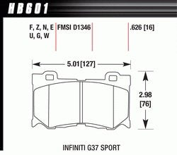 Hawk Performance HP Plus HB601N.626 Crossover Street/Motorsport Brake Pads
